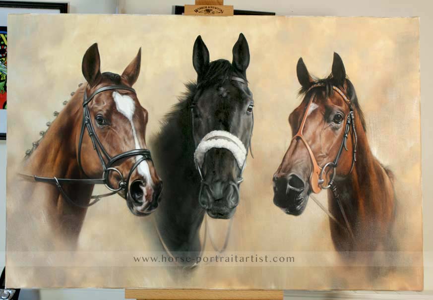 Oil Horse Portrait Framed