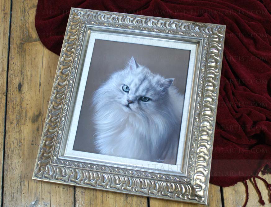 Cat Painting Oils Framed