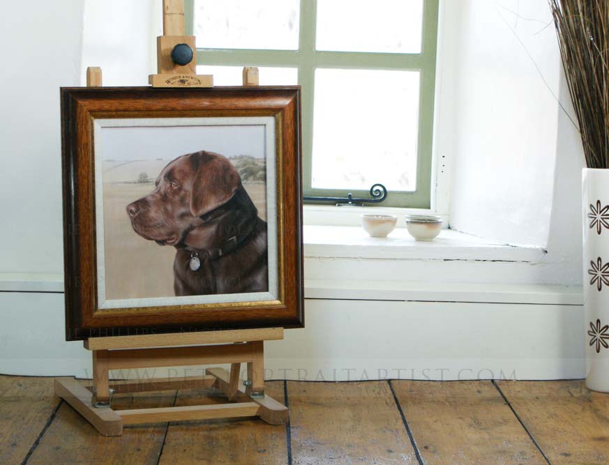The painting framed on our Mini Easel