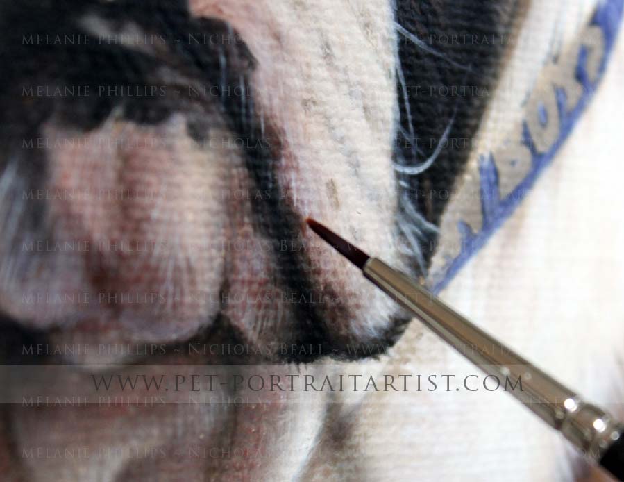 Super close up of the portrait