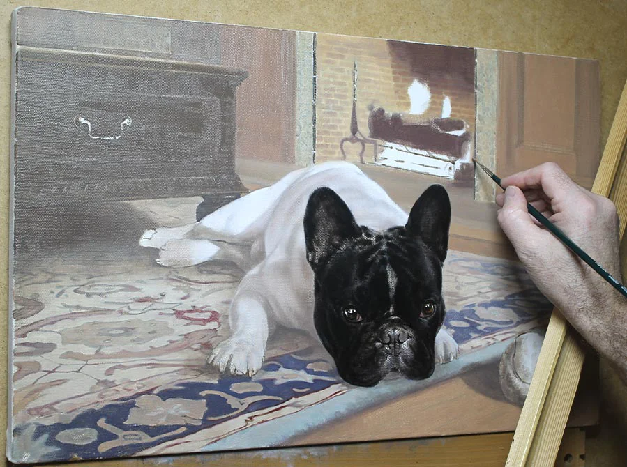 French Bulldog Portrait – Developing Detail French Bulldog portrait of Agarn showing developing detail and refined features.