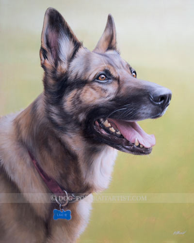 dog portrait painting