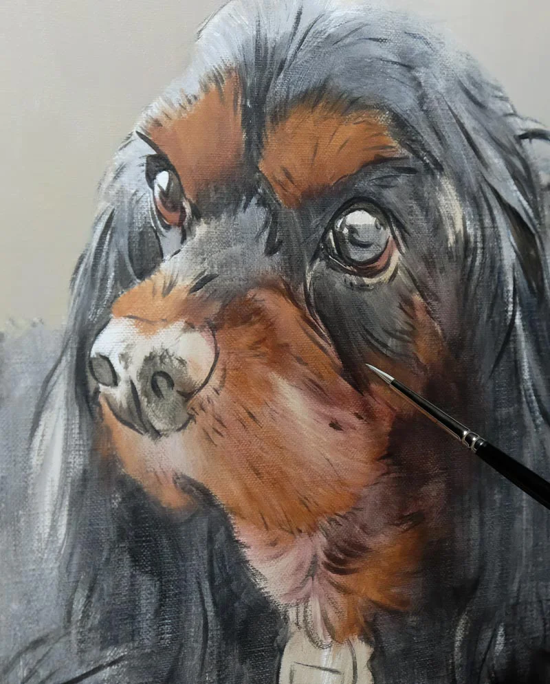 King Charles Spaniel Painting - Colour Layers King Charles Spaniel Painting - Colour Layers