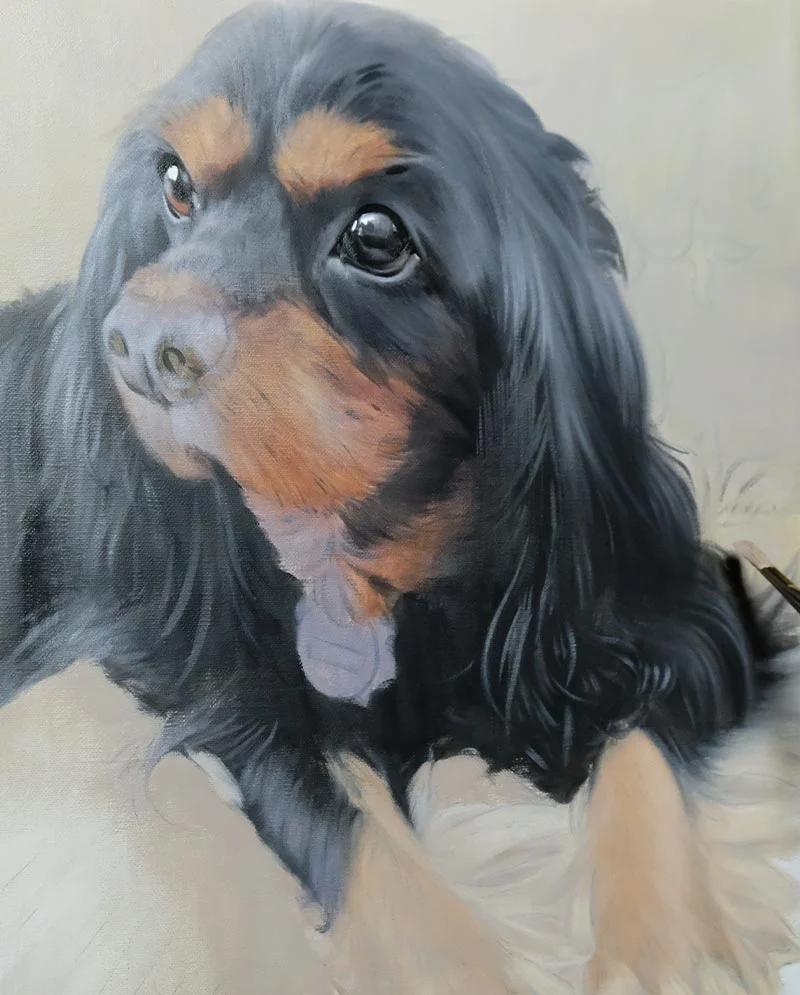 Final Layers of King Charles Spaniel Painting Final Layers of King Charles Spaniel Painting