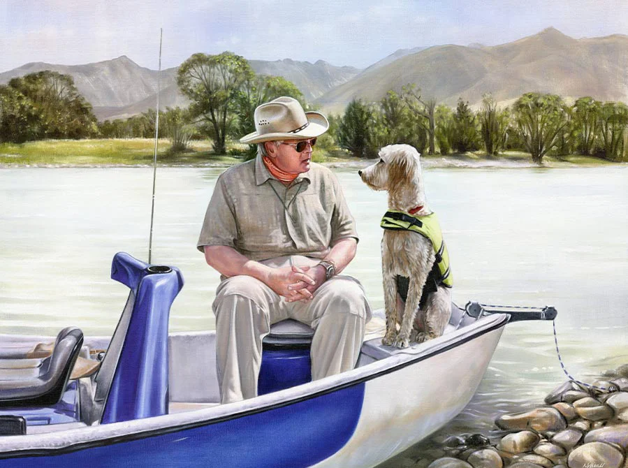 People and Dog Landscape Portrait