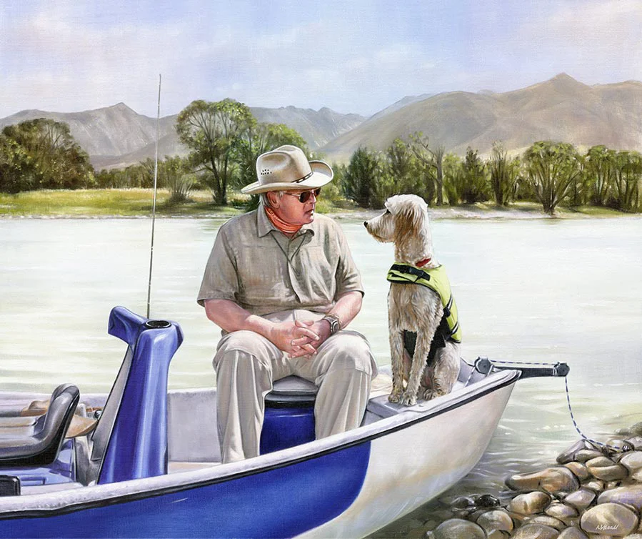 People and Dog Landscape Portrait