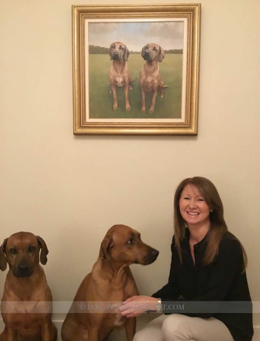 Rhodesian Ridgeback Dog Portraits Happy Clients