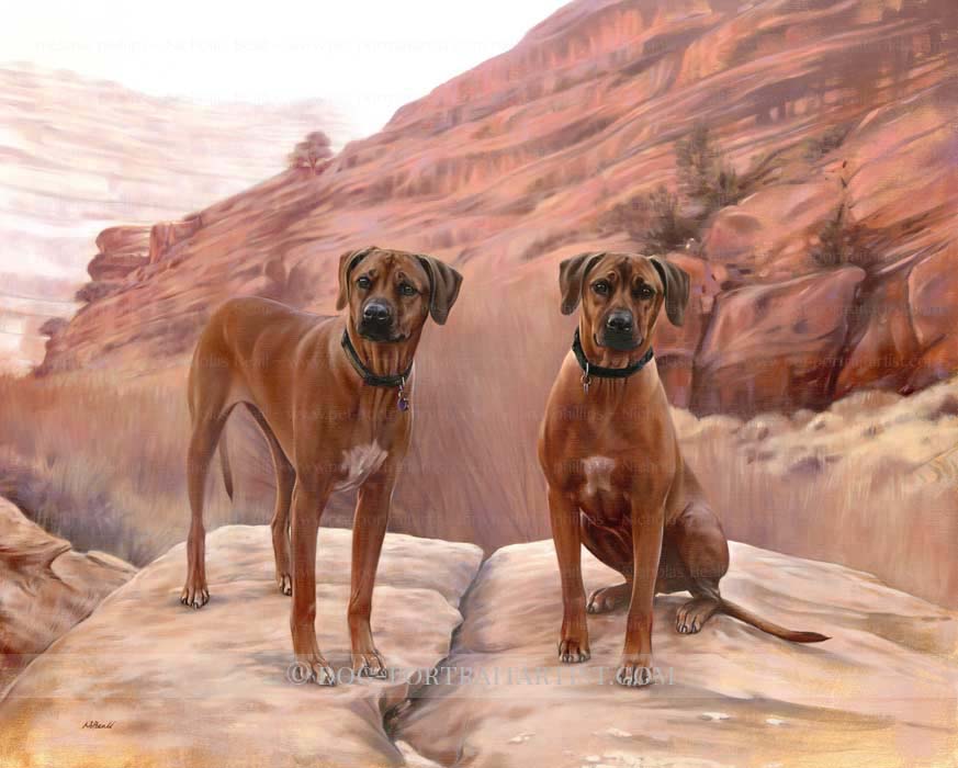 Rhodesian Ridgeback Painting - Pet Portraits