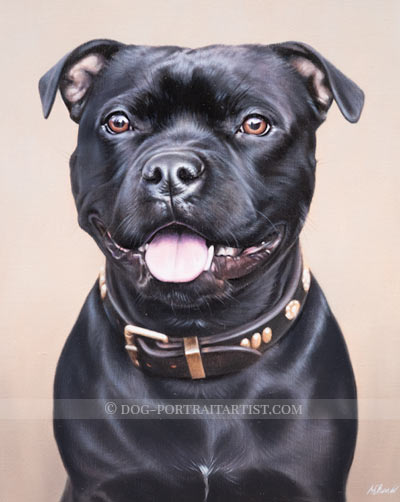 dog portrait painting