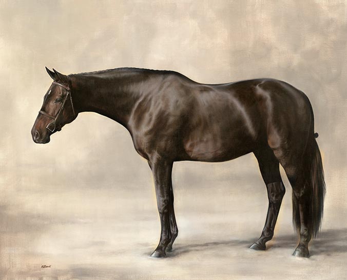 Oil painting of a horse
