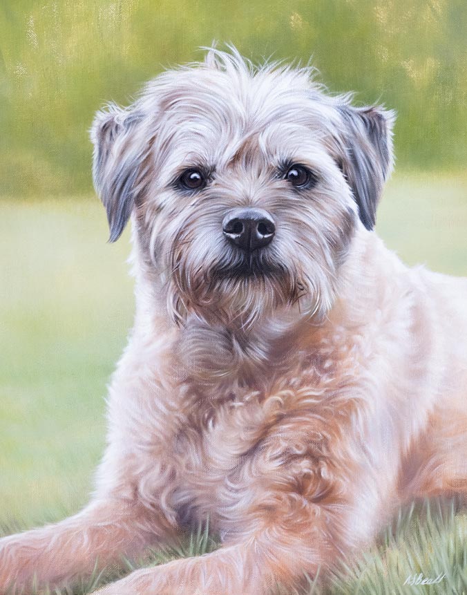 Oil painting of a dog
