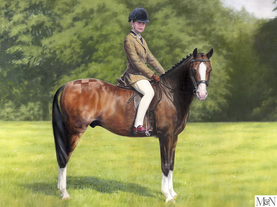 horse and rider painting