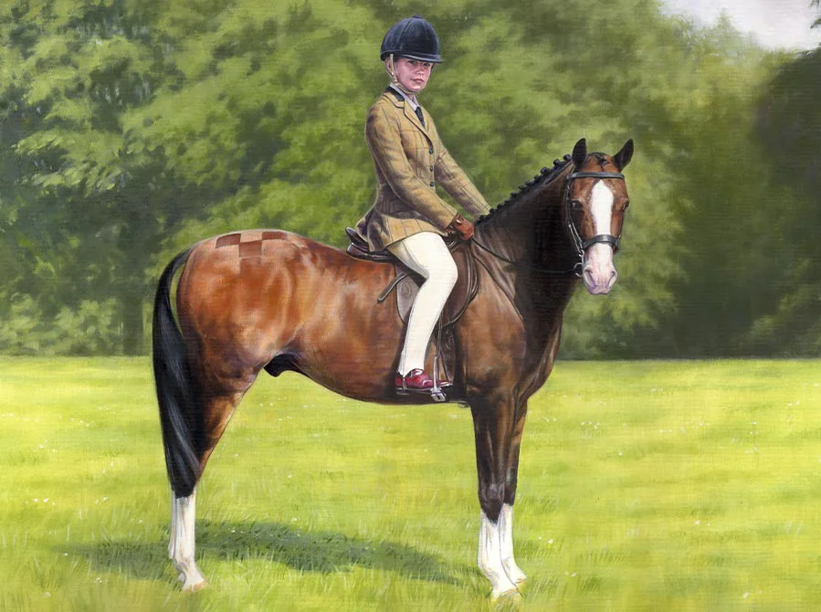 horse and rider painting