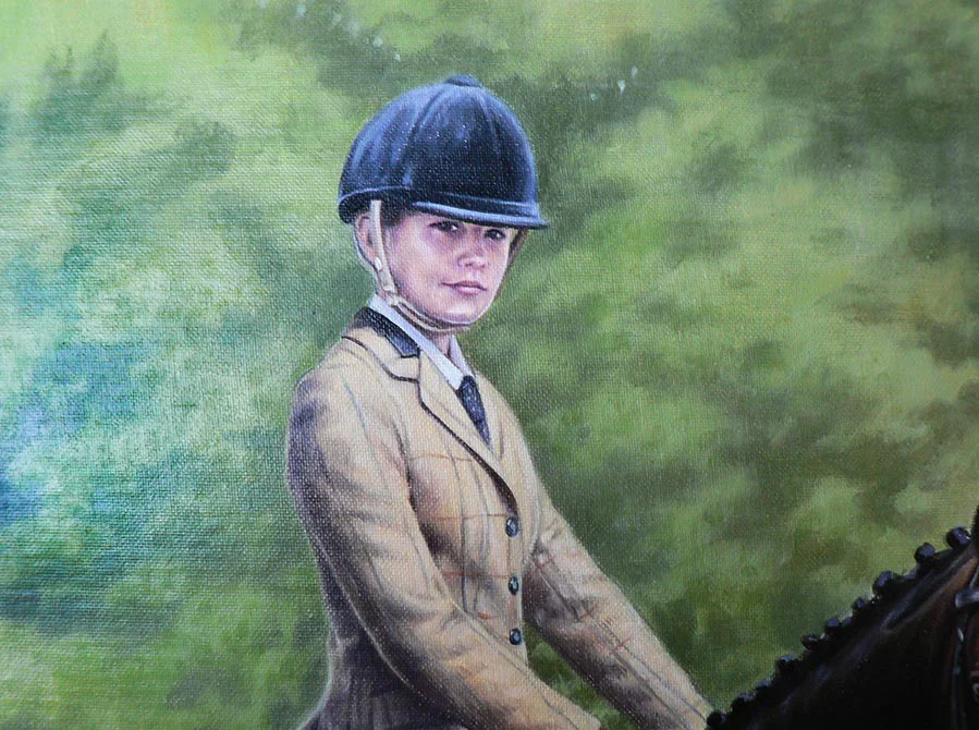 Horse and Rider Portrait - Final Painting Final oil painting of the horse and rider portrait.