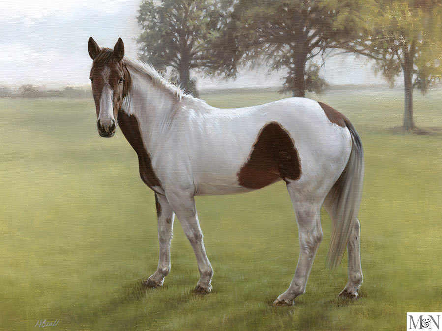 horse landscape painting