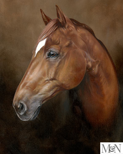 oil horse linen portraits