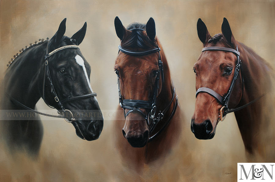 Three Horse Portrait by Nicholas Beall