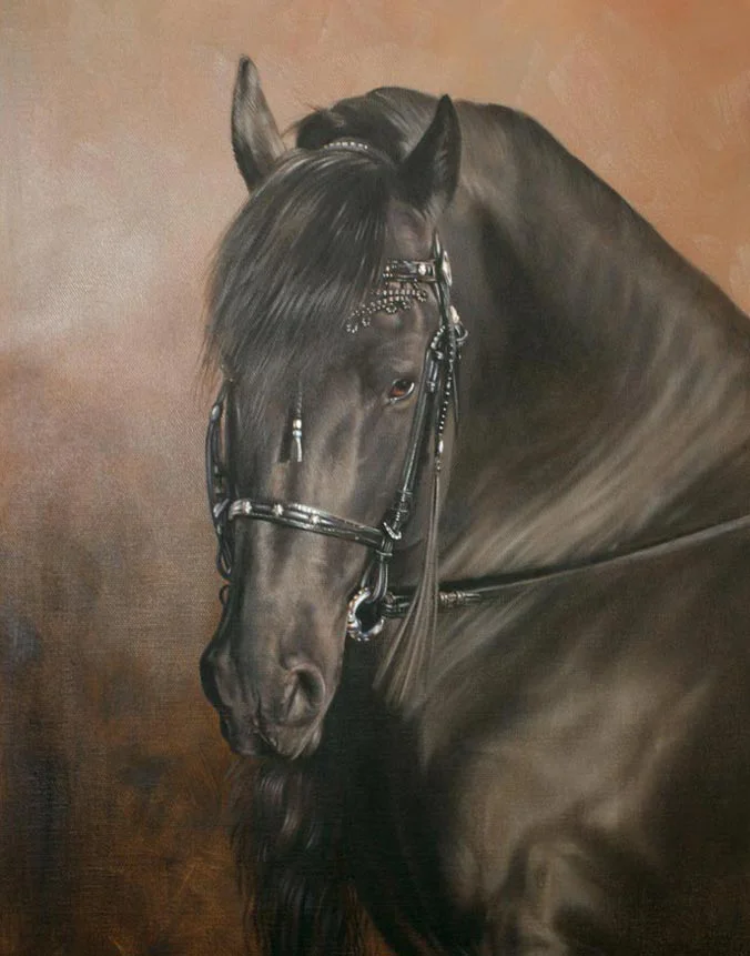 Beau, oil painting of a horse by Nick Beall