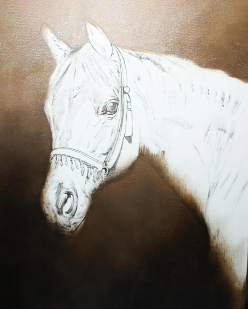 Kharisma Horse Portrait – Painting Detail Midway