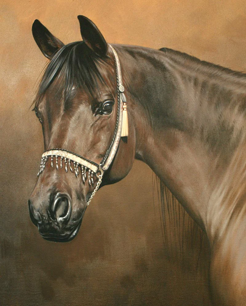 Close-Up of Kharisma Portrait During Painting