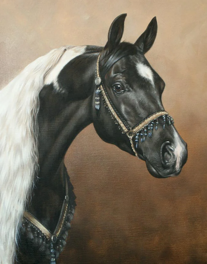 Beaus, horse portrait in oils by Nick Beall