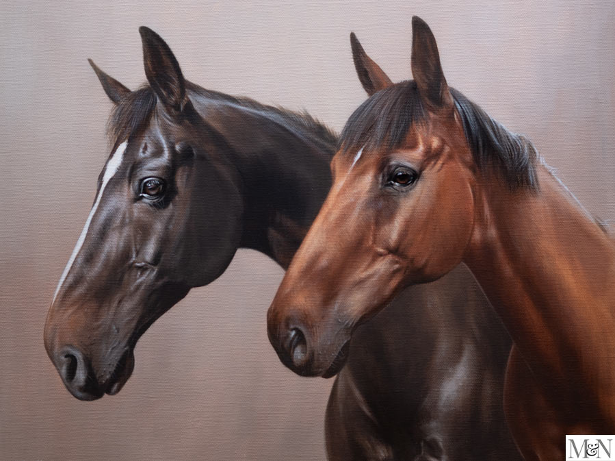 Horse Painting Double Portrait