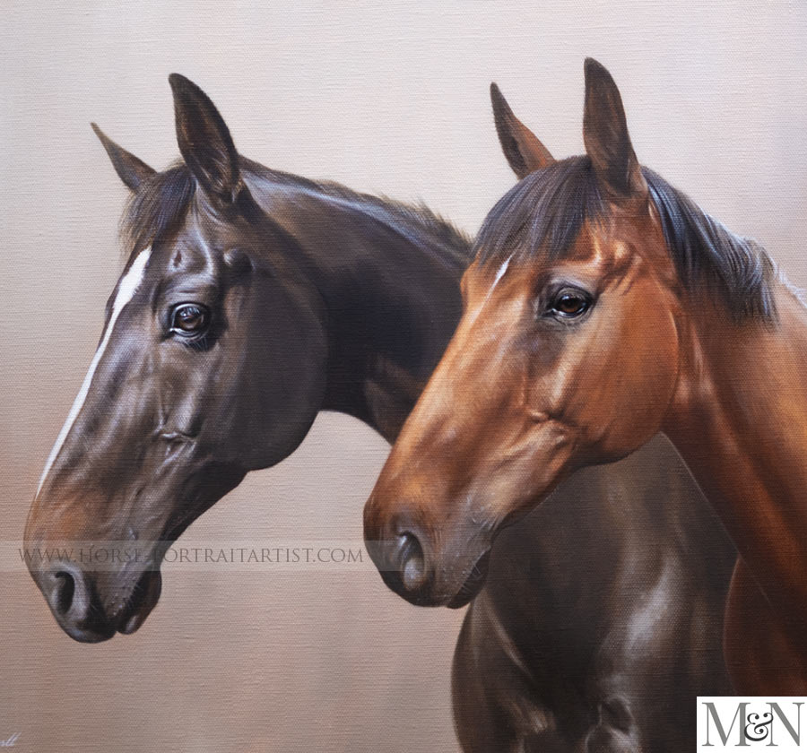 Horse Painting Double Portrait