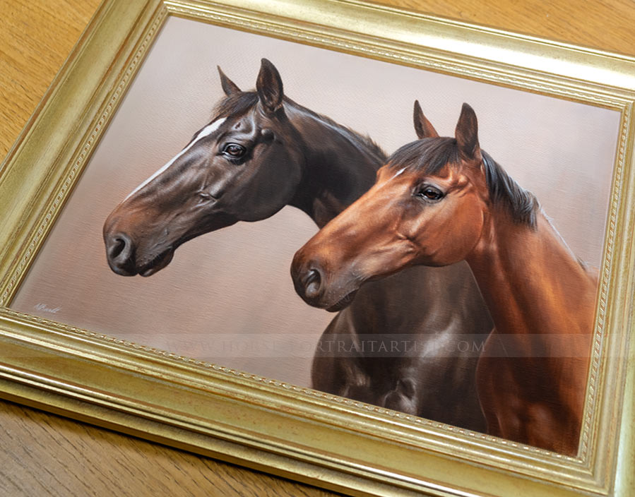 Horse Painting Double Portrait