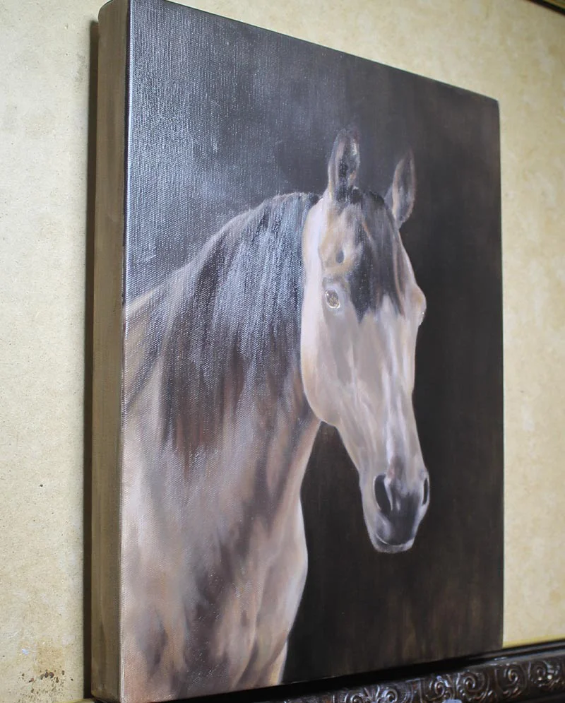 Work in Progress – Oil Painting of Horse Work in progress on the oil painting of Remy the horse.