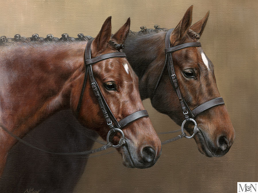 horse portrait oil