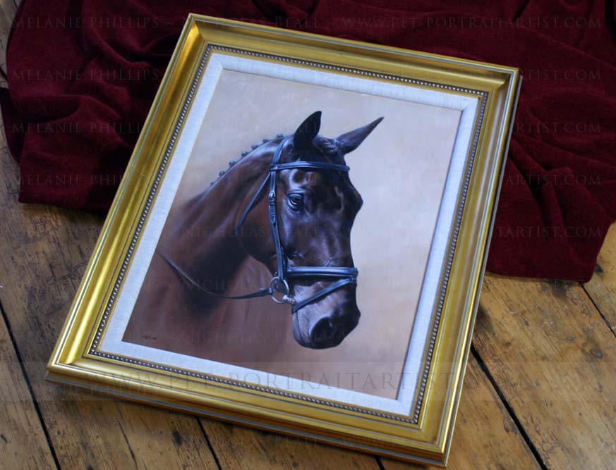 Horse Portrait in Oils Framed