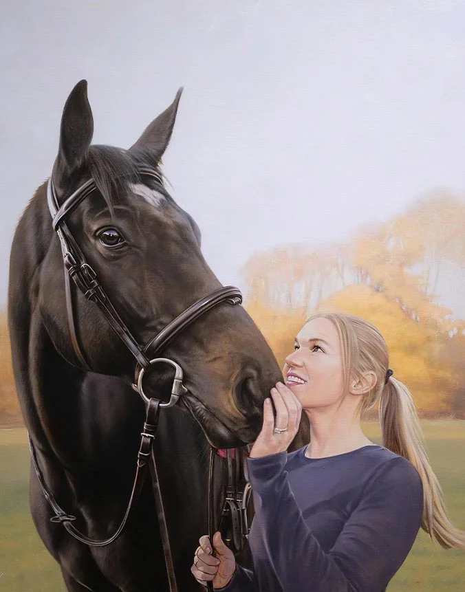 Jessica and Logan, traditional horse portrait by Nicholas Beall
