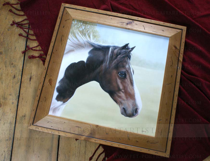 Horse Oil Painting Framed