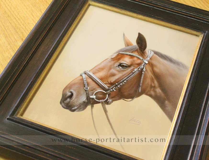 Oil Horse Portrait Framed