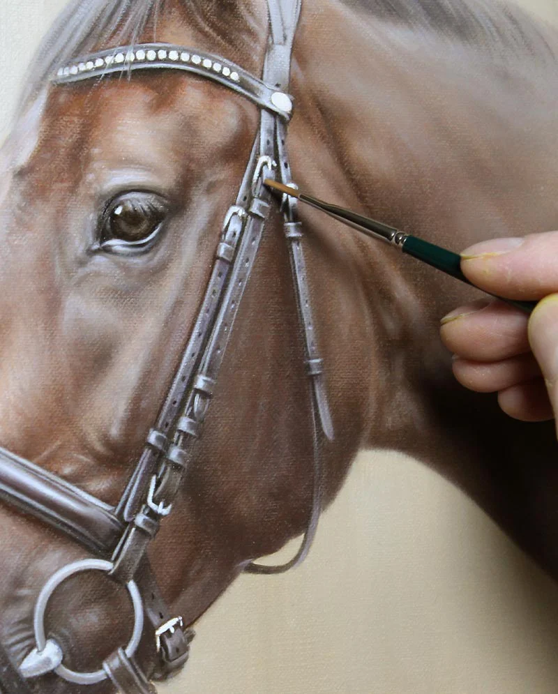 Work in Progress – Inca’s Oil Portrait Work in progress of Inca’s oil portrait showing near completion.