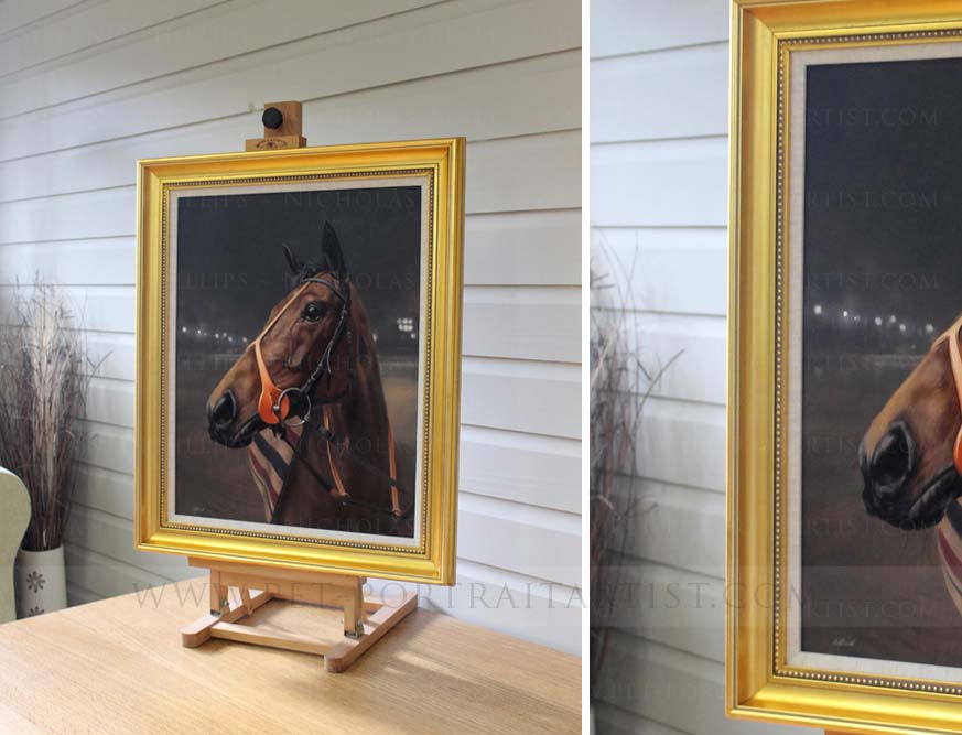 racehorse portrait framed