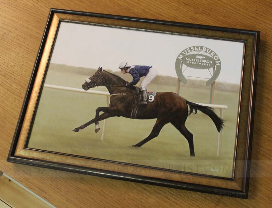 racehorse portraits framed