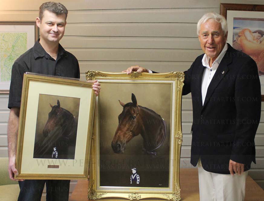 Ted Andrews with his painting