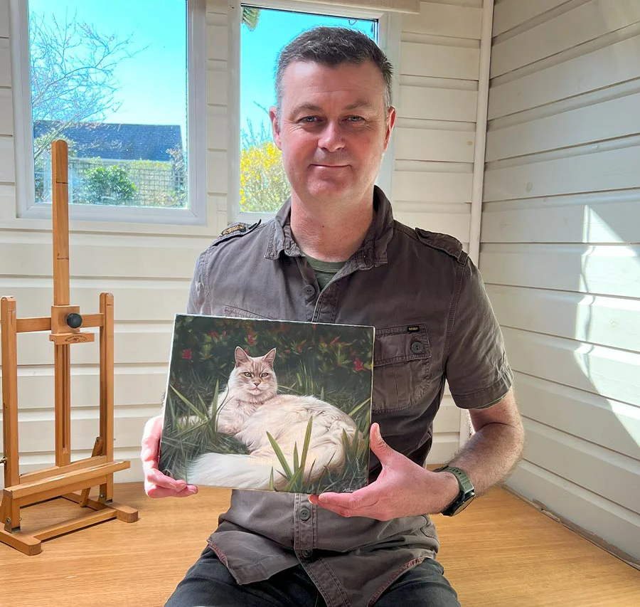 Captivating collection of cat pet portraits in oil by artist Nicholas Beall.