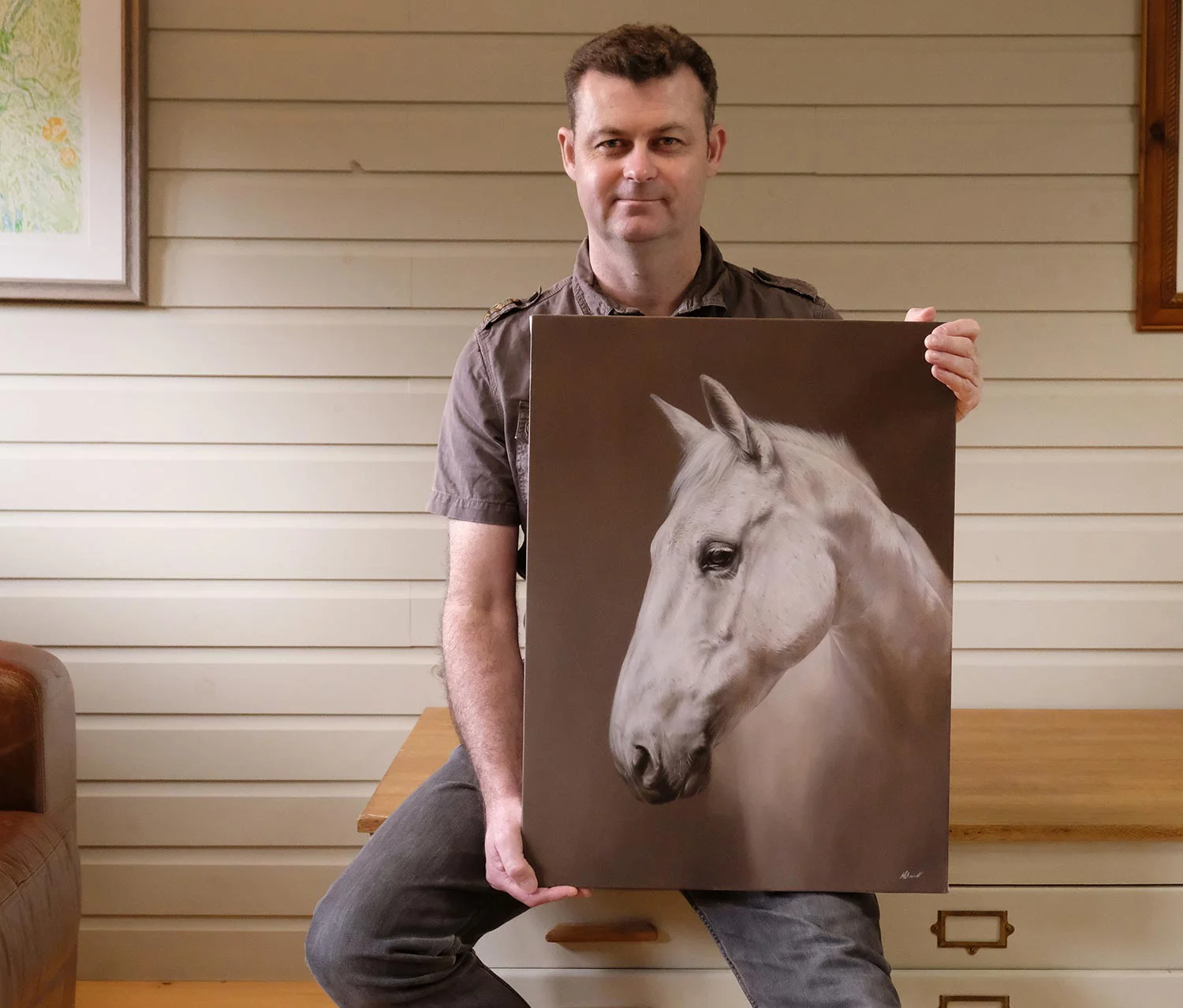 Horse Painting In Oils by Nicholas Beall
