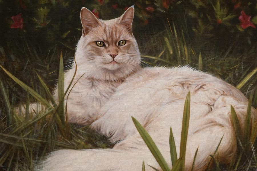 Oil Paintings with Scenic Backgrounds