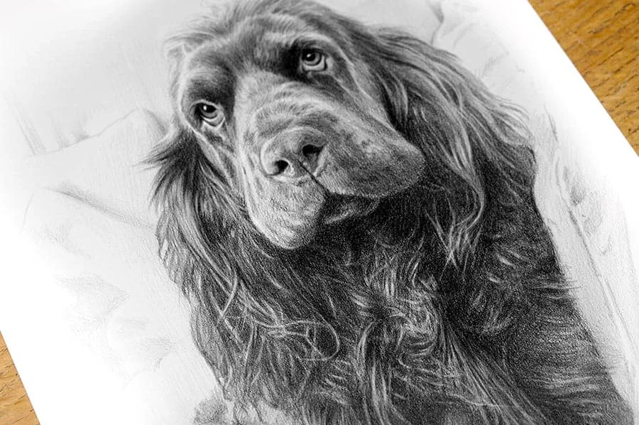 Example of Classic Pencil Pet Portraits pricing tiers, showcasing the style.
