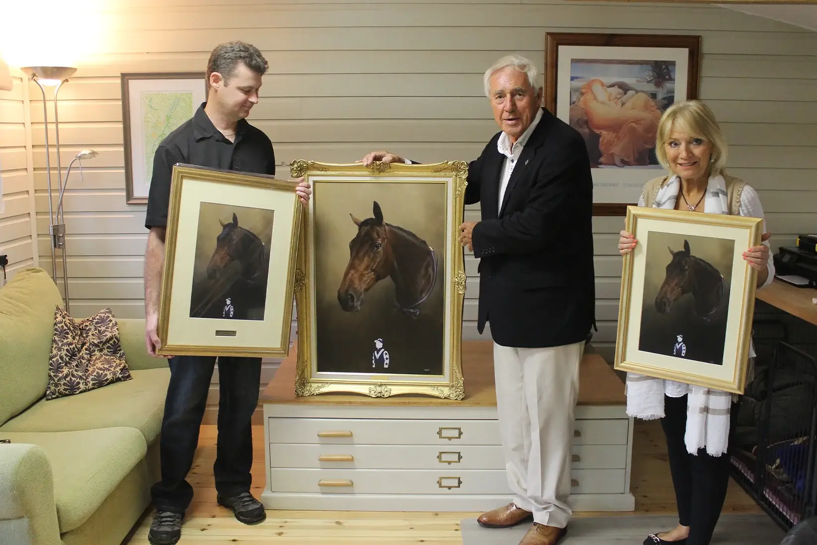 Ted Andrew Oil Painting of Horses Multiple horse oil paintings commissioned by businessman Ted Andrew for his personal art collection