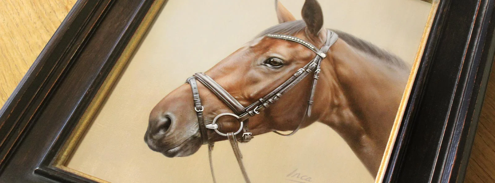 Horse Portraits in Oils Framed By Nicholas Beall