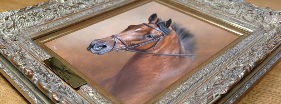 Horse Portraits in Oils Framed By Nicholas Beall