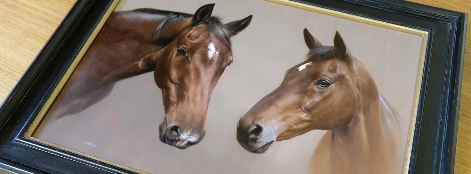 Horse Portraits in Oils Framed By Nicholas Beall