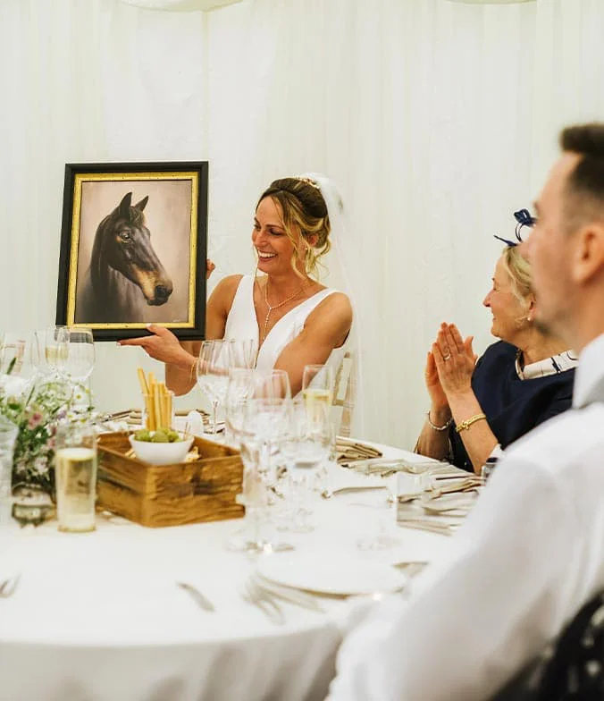 Horse oil portrait as a wedding gift