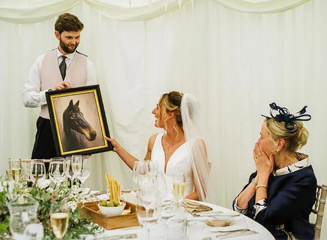 Wedding pet portrait gift
