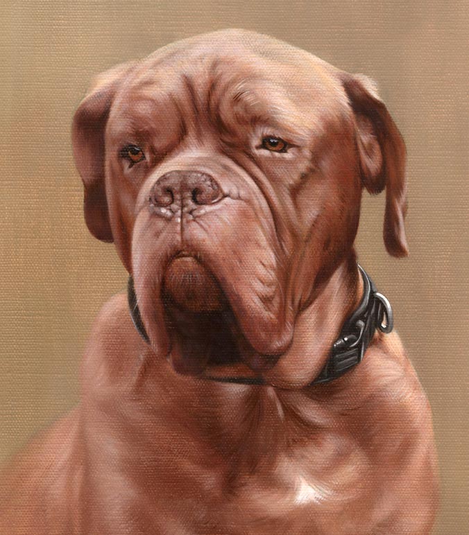 Oil painting of a dog