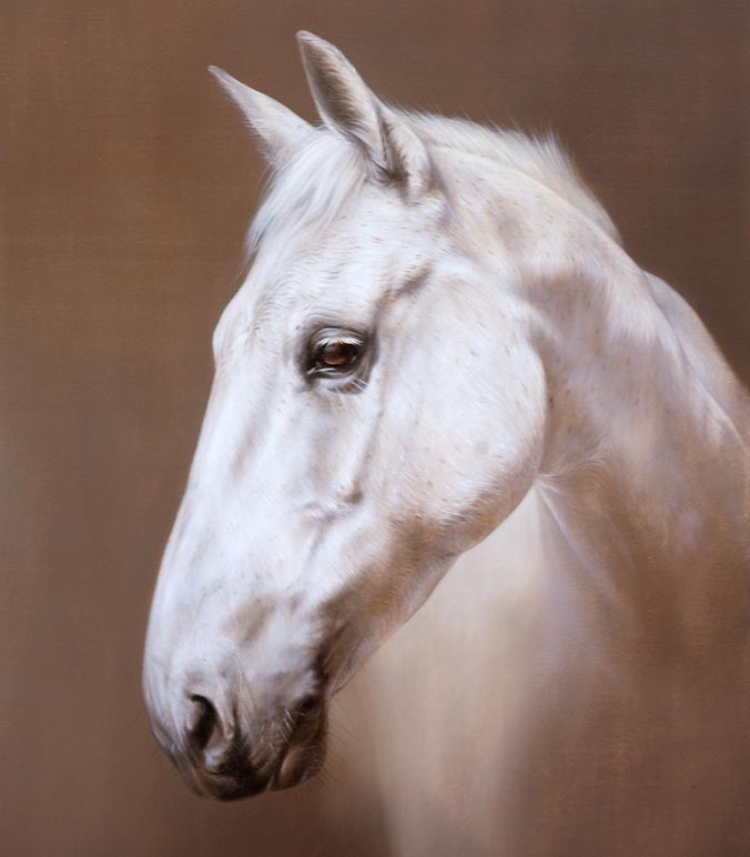 Oil painting of a horse